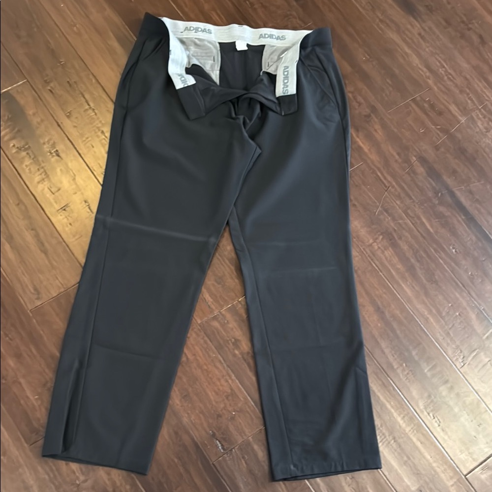 Adidas Gray and Black Track Pants